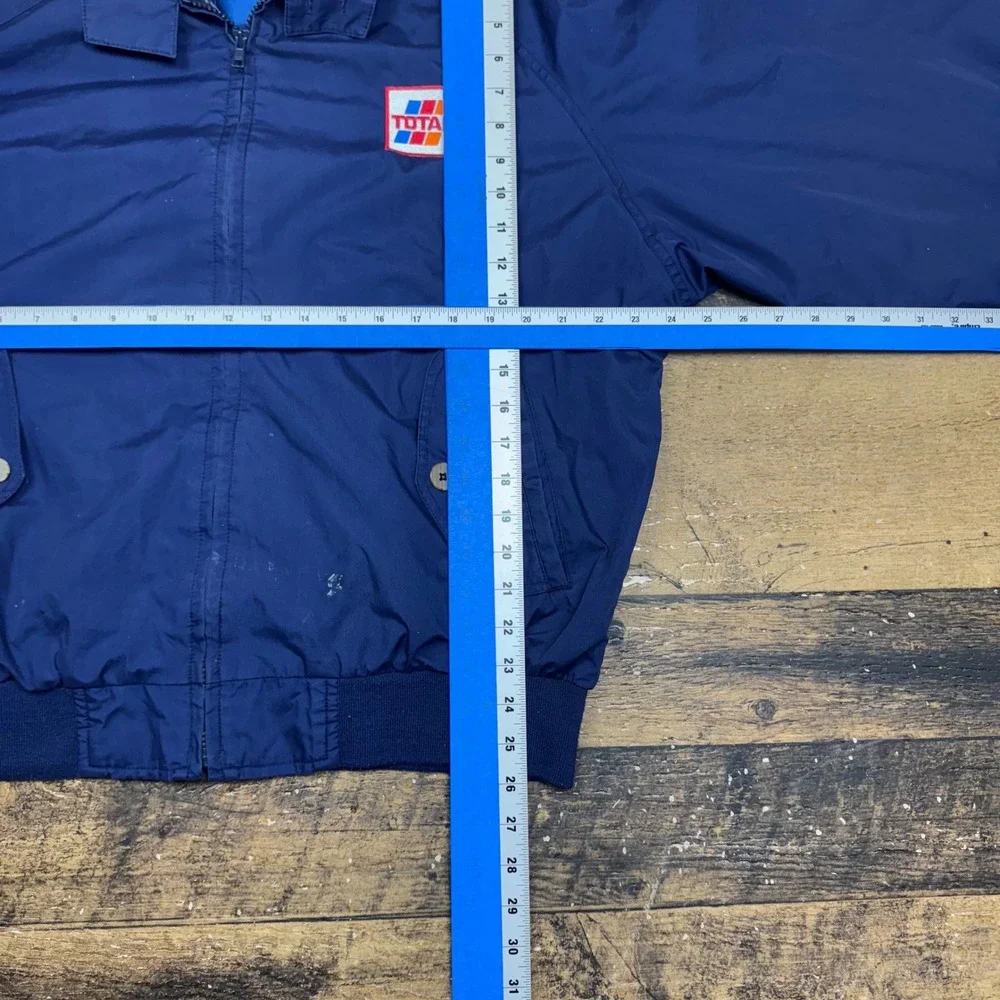 Vintage Towncraft Logo Jacket Blue Nylon Full Zip‎ Men's Outerwear Lined